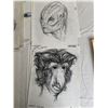 Image 13 : "Andromeda" 2004 & "White Noise" 2003 - original concept sketches/drawings/prints by Bill Terezakis