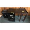 Image 1 : 3pc office items - includes small side table/ filing cabinet/ Stapes paper shredder