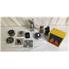 Image 1 : Group of misc. decorative items - includes miniature Mickey & Minnie mouse metal figurines/ cats fig