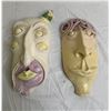 Image 1 : Set of 2 decorative wall masks - includes King of Fools & Queen Estrella wall masks signed by artist