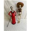 Image 1 : Set of 2 miniature skeleton props