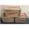 Image 1 : Set of 3 Explosives labelled wooden crates - approx. 2ft wide x 15in depth x 16in height