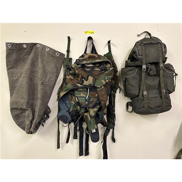 Group of assorted military & tactical backpacks