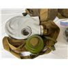 Image 3 : Set of 3 military prop gas masks w/ bags & extra cannister caps