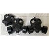 Image 1 : Set of 3 military prop rubber gas masks