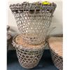 Image 3 : Set of 3 large 27in wicker baskets w/ lids  (one lid needs repair)