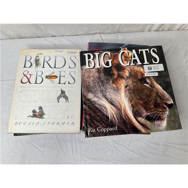 Large group of misc. animals books - Birds & Bees/ Catwatching/ Wolves/ Big Cats etc. These books we