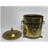 Image 2 : Antique brass coal bucket w/ lid - approx. 16 1/2in tall x 13in wide