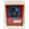 Image 1 : Original Framed Blue Soviet Airborne Beret w/ Soviet Novice Jump Identification Badge & Airborne Col