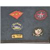 Image 2 : Framed Military badges wall hanging (approx. 31 1/2in x 32in)