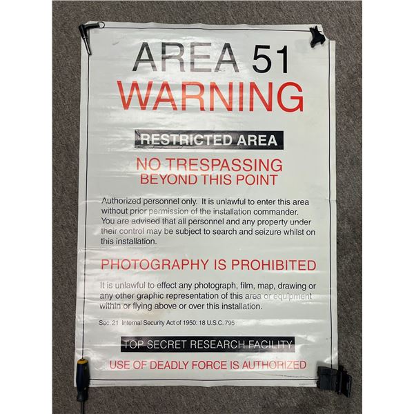 Area 51 Warning poster (contents not included)
