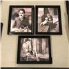 Image 1 : Group of 3 Charlie Chaplin assorted pictures approx. 12in 10in