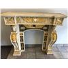 Image 2 : Circa 1985 Egyptian Fireplace 2pc Mantel - approx. 59in wide x 16in depth x 52in height