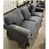 Image 2 : Dark grey 3 cushion sofa 80in L