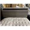 Image 2 : Grey fabric queen bed frame (mattress not included)