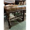 Image 2 : Oak leather barn twist antique chair