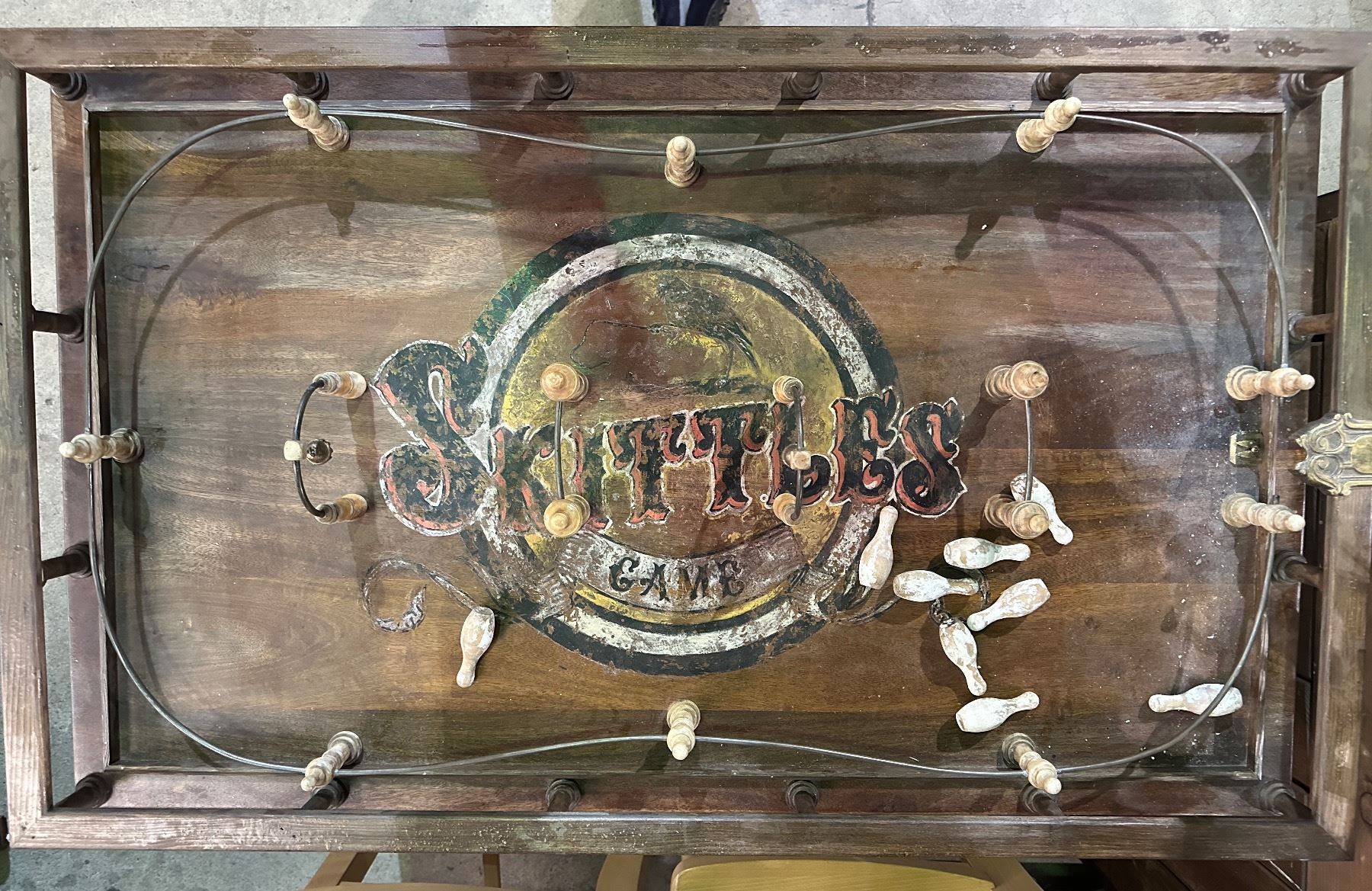 Vintage skittles game board