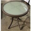 Image 1 : NEW Ratana round glass top patio table 23in diameter