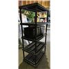 Image 2 : Group of two 5 Shelf Plastic Storage Shelving Unit in Black 72-inch H x 36-inch W (one unit not asam