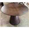 Image 2 : Moe's Myron dining table (dark wood) - approx. 36in diameter - retail $1650