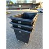 Image 2 : Group of 3 plastic bins approx. 2.5ft W 3.5ft L 31in H (choice by first come first serve)