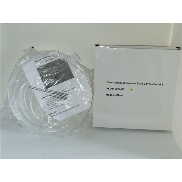 LOT OF 5 NEW MICROWAVE PLATE COVERS