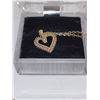 Image 2 : 10K GOLD NECKLACE HEAVY HEART PENDANT