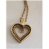 Image 5 : 10K GOLD NECKLACE HEAVY HEART PENDANT