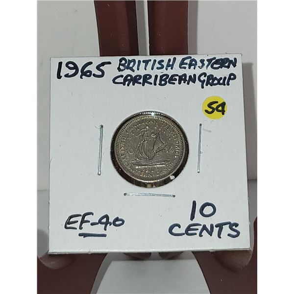 1965 BRITISH EASTERN CARIBBEAN GROUP 10 CNETS EF40