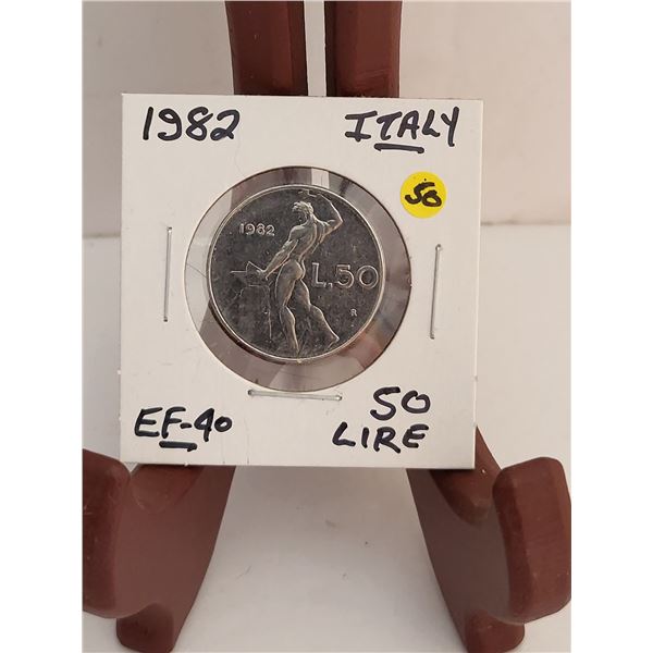 1982 ITALY 50 LIRE EF40