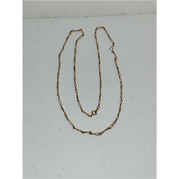 VINTAGE CONTINENTAL PAPERCLIP NECKLACE GOLD?