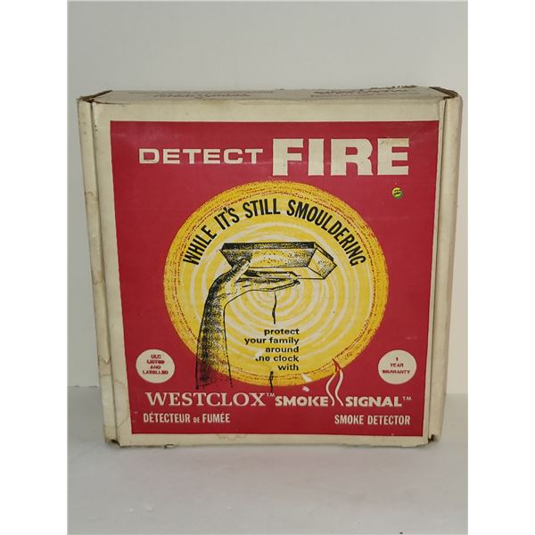 VINTAGE WESTCLOX SMOKE DETECTOR IN BOX NEW