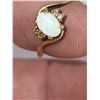 Image 2 : 10K GOLD AND DIAMOND AND OPAL ESTATE RING