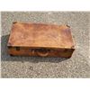 Image 1 : ANTIQUE LEATHER BOUND SALESMAN SUITCASE