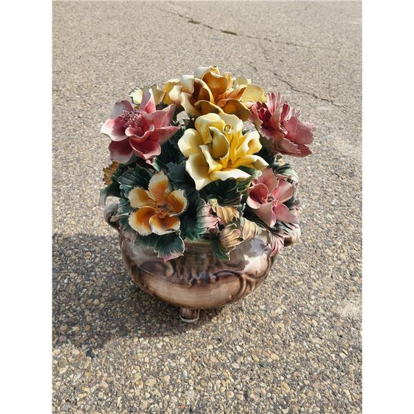 MASSIVE LARGE CAPODIMONTE FLORAL CENTREPIECE