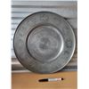 Image 1 : RARE LARGE PEWTER ADAM AND EVE AND THE 12 TRIBES OF ISRAEL BERENDSOHN PLATE