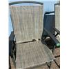 Image 2 : SET OF 4 CAST METAL WITH FABRIC FOLDING CHAIRS