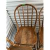 Image 3 : LOT OF 3 VINTAGE WOOD DINING CHAIRS