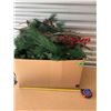 Image 1 : LARGE BOX OF CHRISTMAS GARLAND AND TREE FILLER