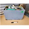 WOODEN BOX FULL OF SEALANTS AND SUCH