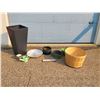 LOT OF VARIOUS OUTDOOR PLANT GARDEN ITEMS