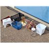 Image 1 : LOT OF BINS, PET SELF WATERING DISH, EASTER BASKETS +++