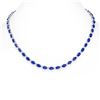 Image 1 : 29.32ct Tanzanite & Diamond necklace