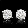 Image 1 : 14k White Gold 1.00ct Diamond Earrings