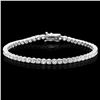 Image 1 : 14k White Gold 6.60ct Diamond Bracelet