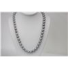 Image 1 : 9-11mm Tahitain Platinum Silver Round Necklace with Gold Clasp