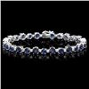 Image 1 : 14k Gold 16.30ct Sapphire 1.10ct Diamond Bracelet