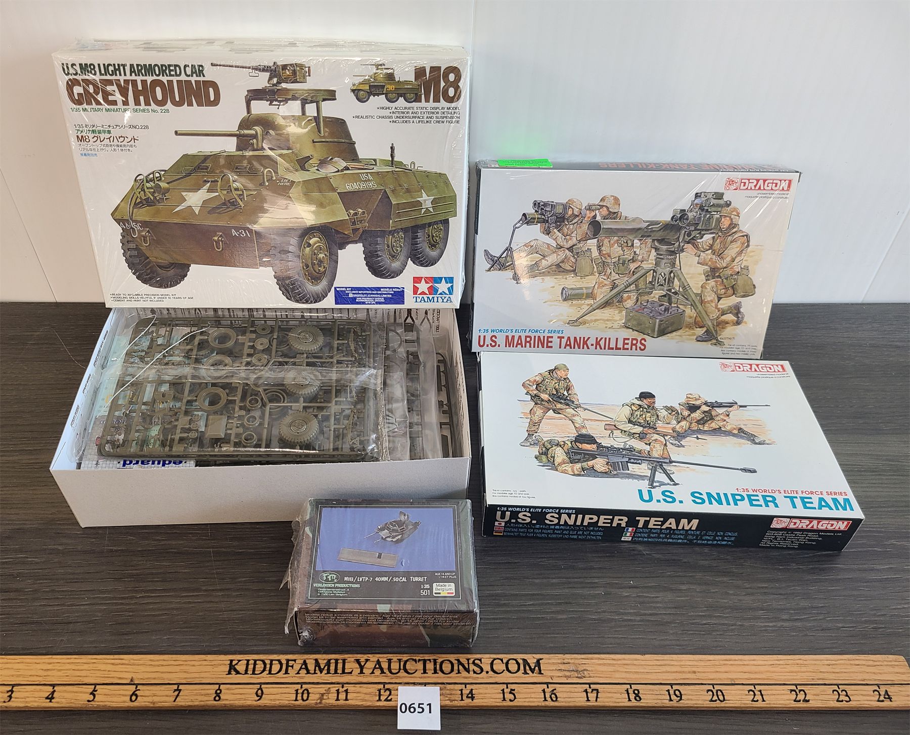 Model Kit Snippers LOT OF 4 - MODEL KITS - INCL TAMIYA ARMORED CAR & DRAGON SNIPER TEAM ...