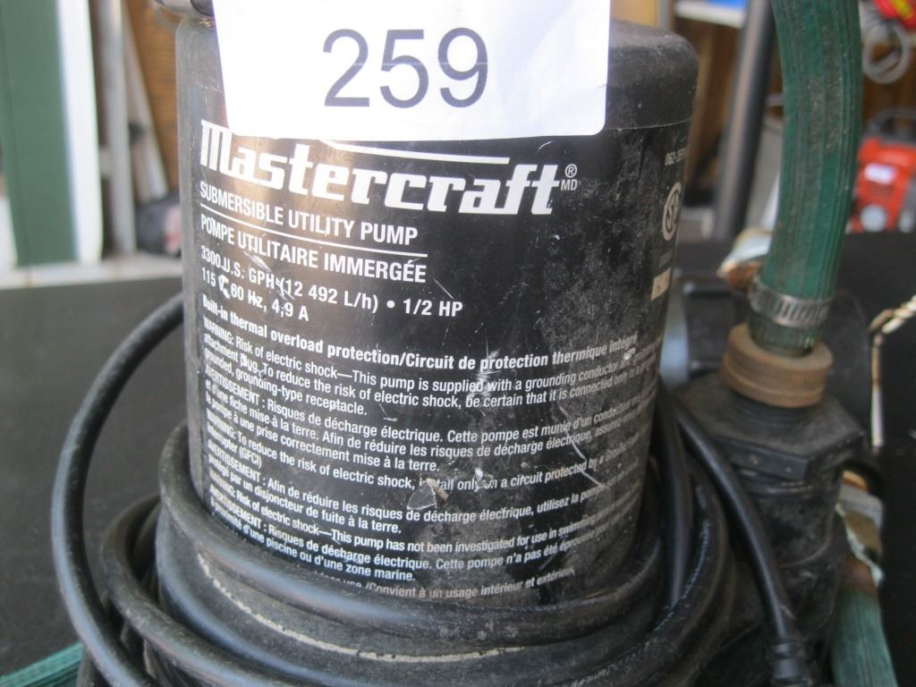 Mastercraft submersible utility pump