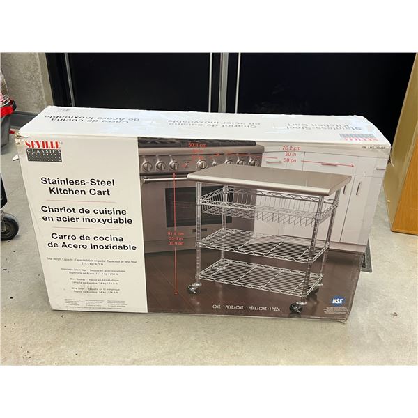 Seville Classics Stainless Steel Kitchen Cart see all photos for size
